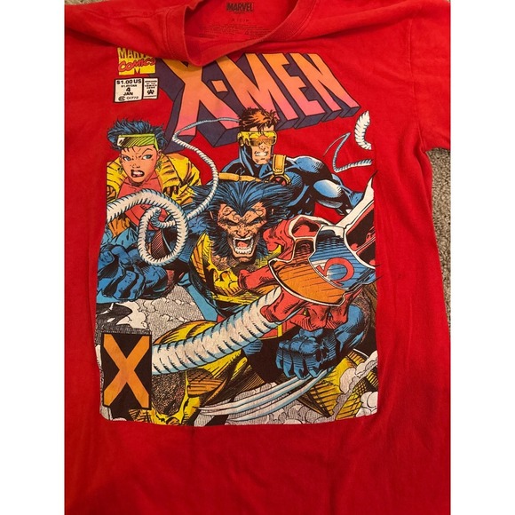 Marvel Comics X-Men Wolverine Graphic Print Red T-Shirt - Picture 3 of 3